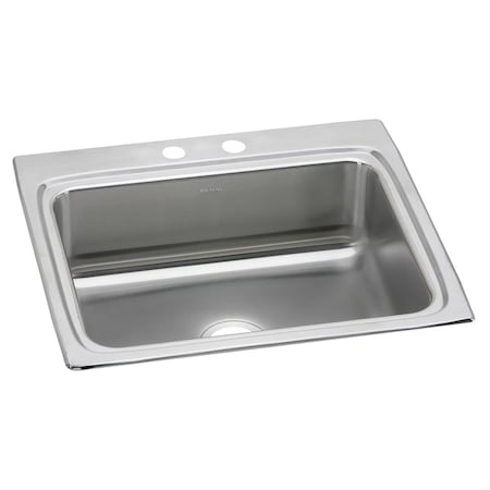Elkay Lustertone Ss 25X22X8.1 Single Bowl Drop-In Sink With Quick-Clip LRQ25222